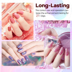 JODSONE 100 PCS Gel Nail Polish Starter Kit with U V Light 95 Colors Macarons Combined with Dark Colors Nail Gel No Wipe Base Coat Top Matte Coat Long Lasting Shine
