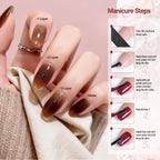 JODSONE 36Pcs Jelly Gel Nail Polish Kit 32 Colors with U V Light Crystal Transparent Classic Color 4 Functional Gel for All Seasons