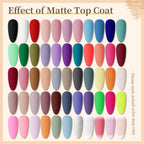 JODSONE 60 PCS Gel Nail Polish Set with 5 Bottles of Base and Glossy Matte Top Coat Soak off Gel Nail Set Suitable for All Seasons Gifts