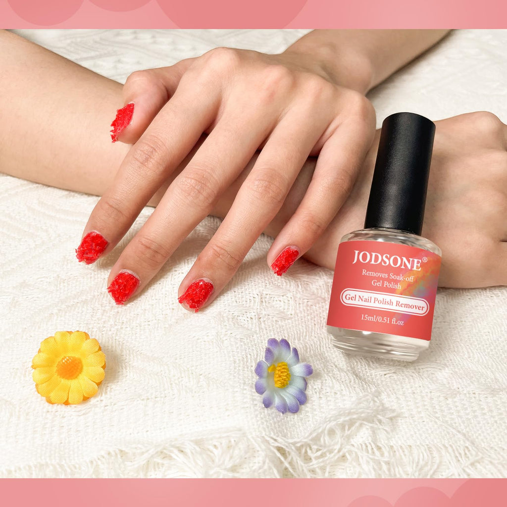 JODSONE Gel Nail Polish Remover 2Pcs Gel Nail Polish Remover 3-5 Minutes Gel Remover Quick