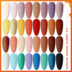 JODSONE 36 Pcs Gel Nail Polish Kit with U V Light of 32 Color Gel Polish Nail Collections Base and Top Glitter Coat Manicure Tools