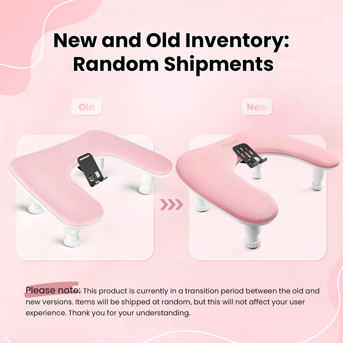 JODSONE U-Shaped White Manicure Arm Rest for Nails Tech with Rotating 360°Built-In Phone Holder and Adjustable Nail Arm Rest Detachable Manicure Hand Rest for Salon Design