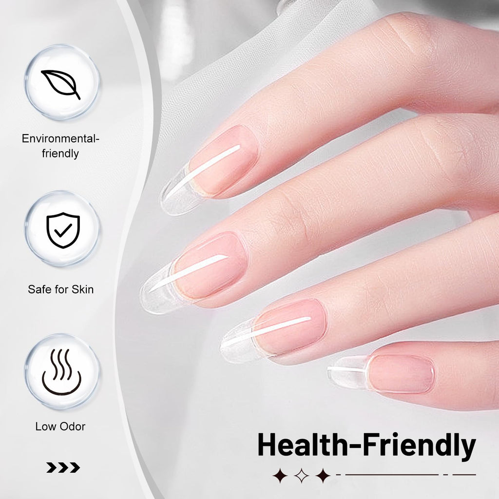 JODSONE 2Pcs 10ml Builder Gel for Nails, Clear Builder Gel for Nail Thickening Solution, Nail Extension, Apex Building,Long Lasting DIY Nail Art Gift for Women