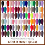 JODSONE 100 PCS (5 ml each) Gel Nail Polish Kit No Wipe Soak off Base Coat and Matte Glossy Top Coat Gel Polish Collections Gifts for Manicure Lovers