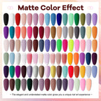JODSONE 100 Bottles of Gel Nail Polish Kit with U V Led Light 95 Multiple Glossy Glitter Colors Mint Green Light Pink Nail Gel Base Coat Glossy and Matte Top Coat